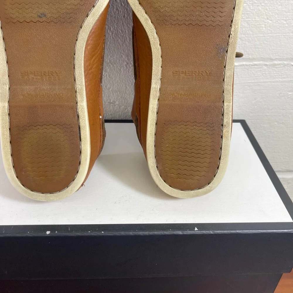 Sperry Top-Sider Brown Leather‎ Boat Shoes Moc Toe Loafers Men's Size 12 M